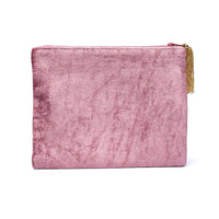 Velvet pouch - Pink with Tree of Life