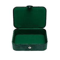 Velvet Jewellery / tarot box - Green with Tree of Life and Hearts