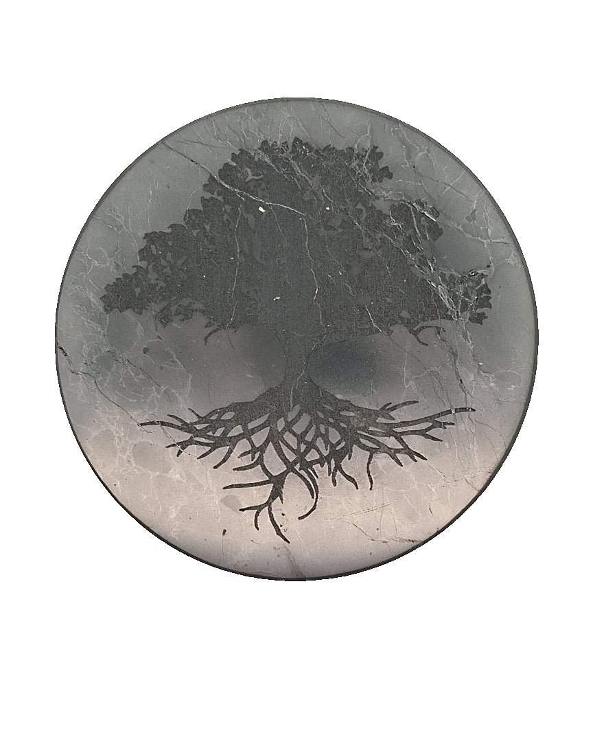 Shungite Coaster - Tree of Life