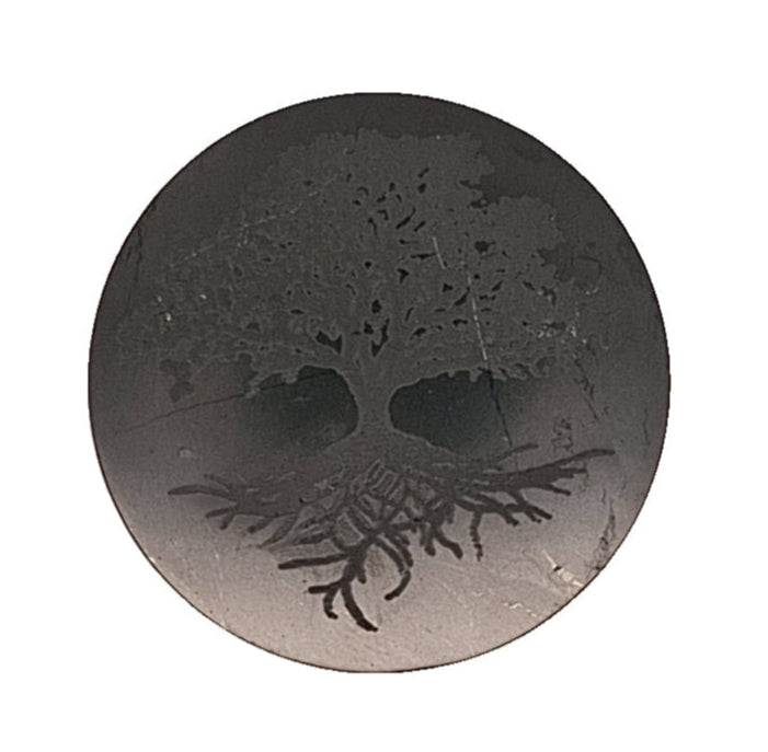 Shungite Protective Slice (3.3cm) - Tree of Life