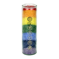 Chakra candle 7 Chakras with essential oils - Honeysuckle & Cedar