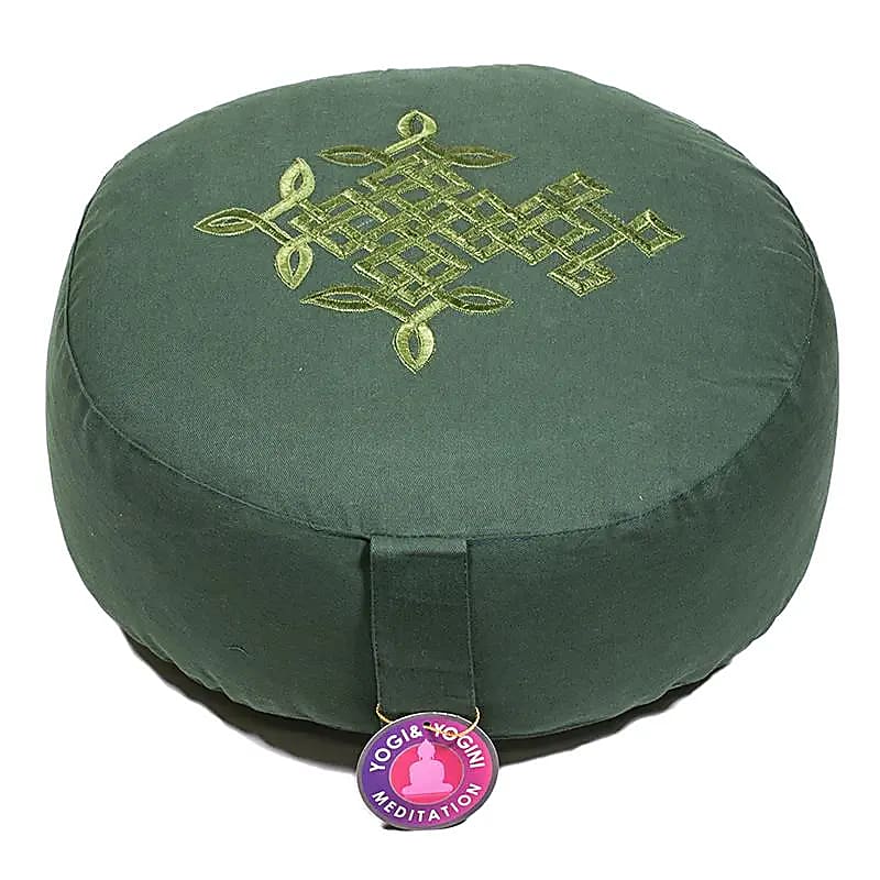 Meditation Cushion - Dark Green Celt Tree of Life