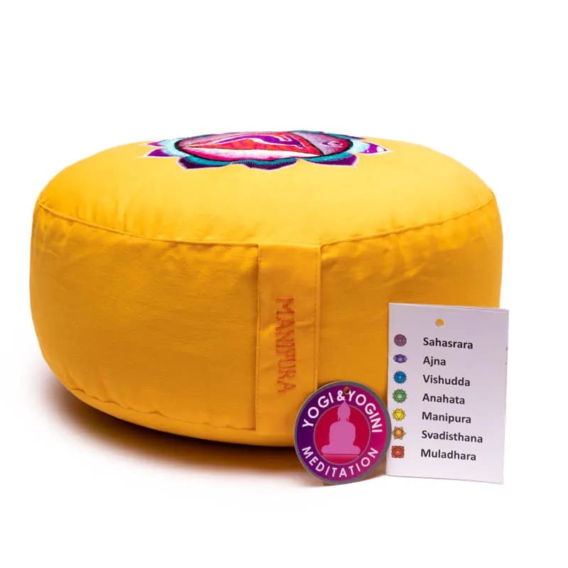 Meditation Cushion - Solar Plexus - Manipura Embroidered