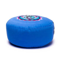 Meditation Cushion - Throat Chakra - Vishudda Embroidered.