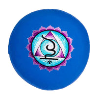 Meditation Cushion - Throat Chakra - Vishudda Embroidered.