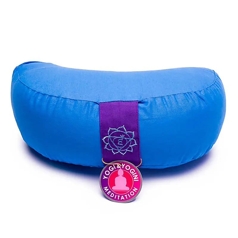 Meditation Cushion - Half Moon - Throat Chakra