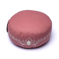 Meditation cushion - Pink Lotus - Organic Cotton