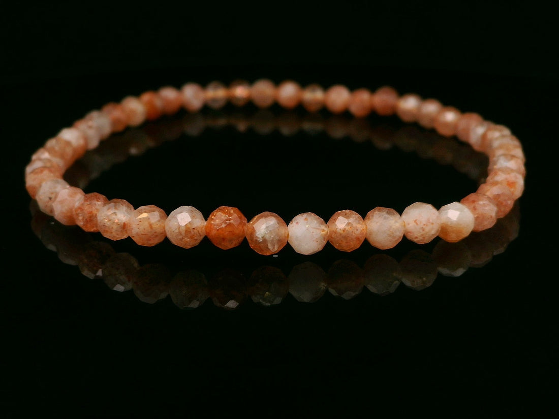 Sunstone 4mm Faceted Bracelet