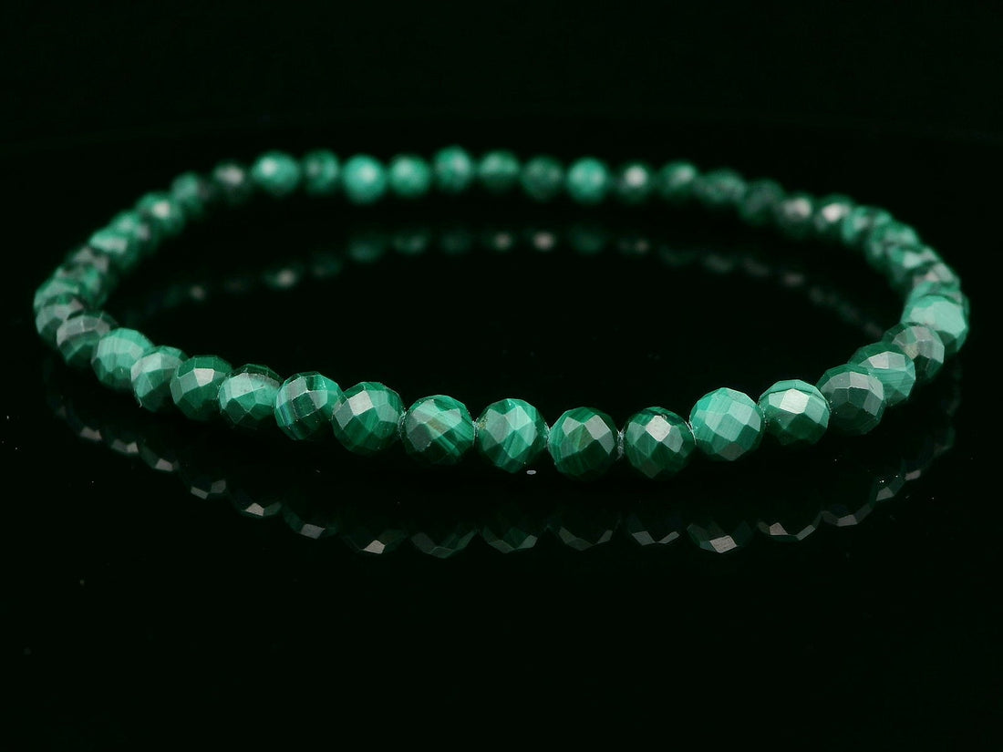 Malachite 4mm Faceted Bracelt