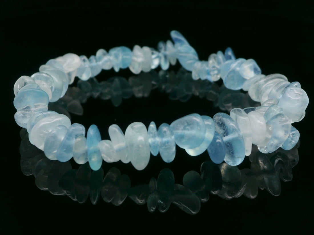 Aquamarine Chip Bracelet