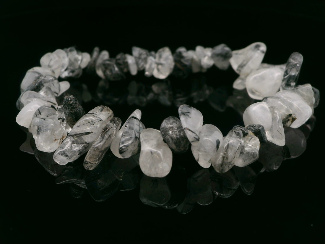 Tourmalinated Quartz Chip Bracelet