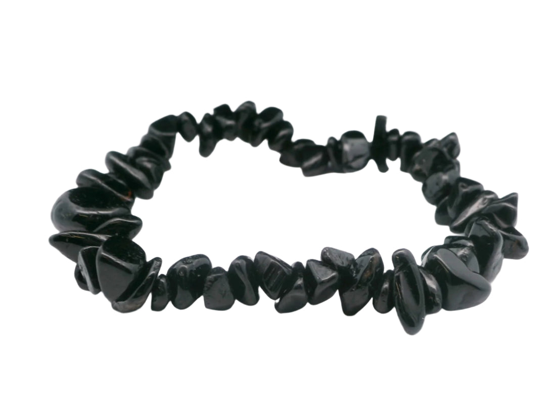 Tourmaline, Black, Chip Bracelet