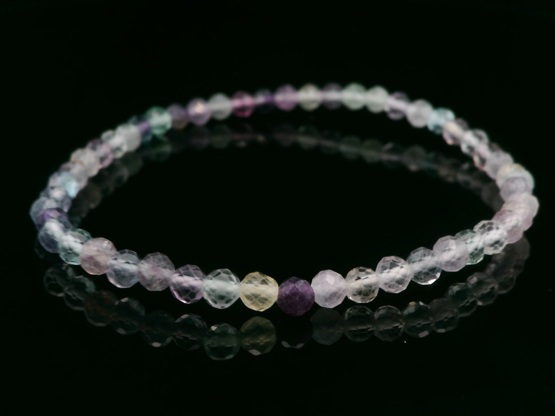 Rainbow Fluorite 4mm Faceted Bracelet