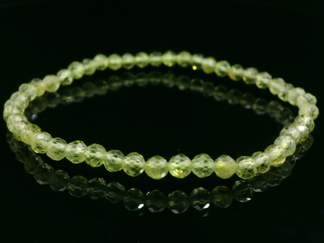 Peridot 4mm Faceted Bracelet