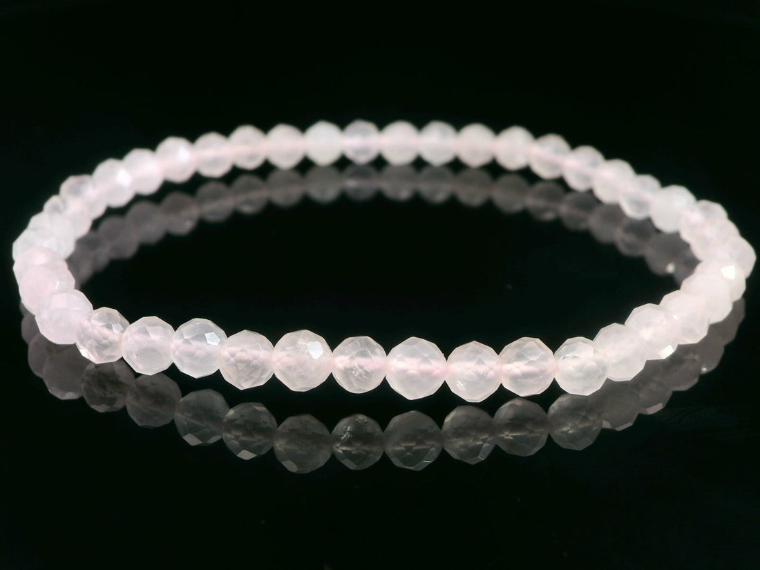 Rose Quartz 4mm Faceted Bracelet