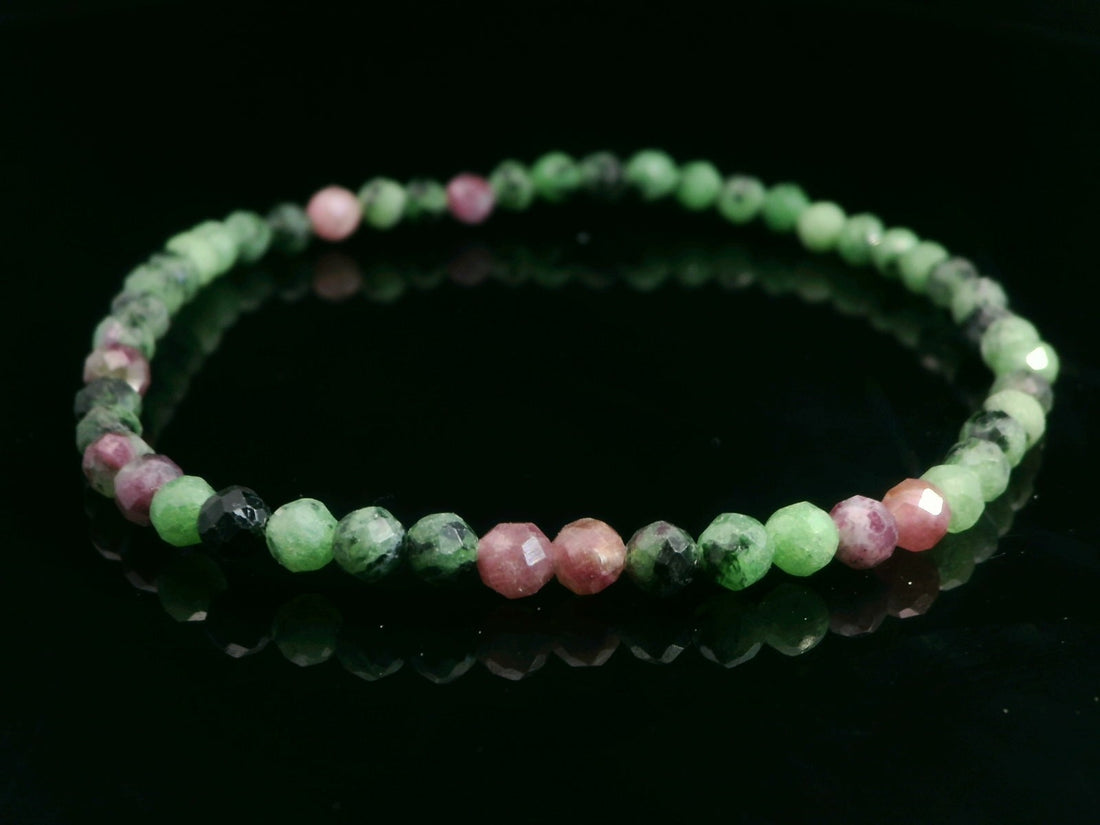 Ruby Zoisite 4mm Faceted Bracelet