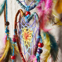 Rainbow Heart Hemp Dreamcatcher