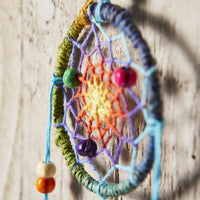 Mini Rainbow Hemp Dreamcatcher