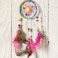 Mini Rainbow Hemp Dreamcatcher