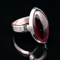 Garnet, Sterling Silver Ring