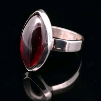 Garnet, Sterling Silver Ring