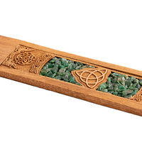Celtic knot / Triquetra with aventurine Incense Holder