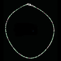 Ruby Zoisite 2mm Faceted Necklace