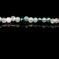Agate, Moss 2mm Faceted Necklace