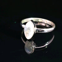 Moonstone, Rainbow, Sterling Silver Ring
