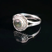 Labradorite, Faceted Sterling Silver Ring