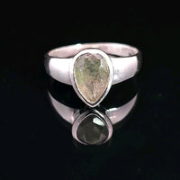 Labradorite, Faceted Sterling Silver Ring