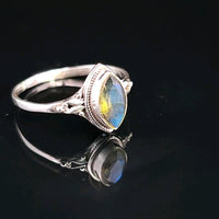 Labradorite, Faceted Sterling Silver Ring