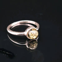 Amber, Sterling Silver Ring