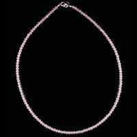 Rose Quartz 3mm Faceted Necklace