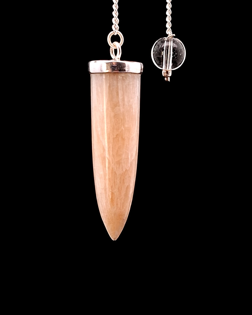 Stilbite Pendulum - Silver Plated