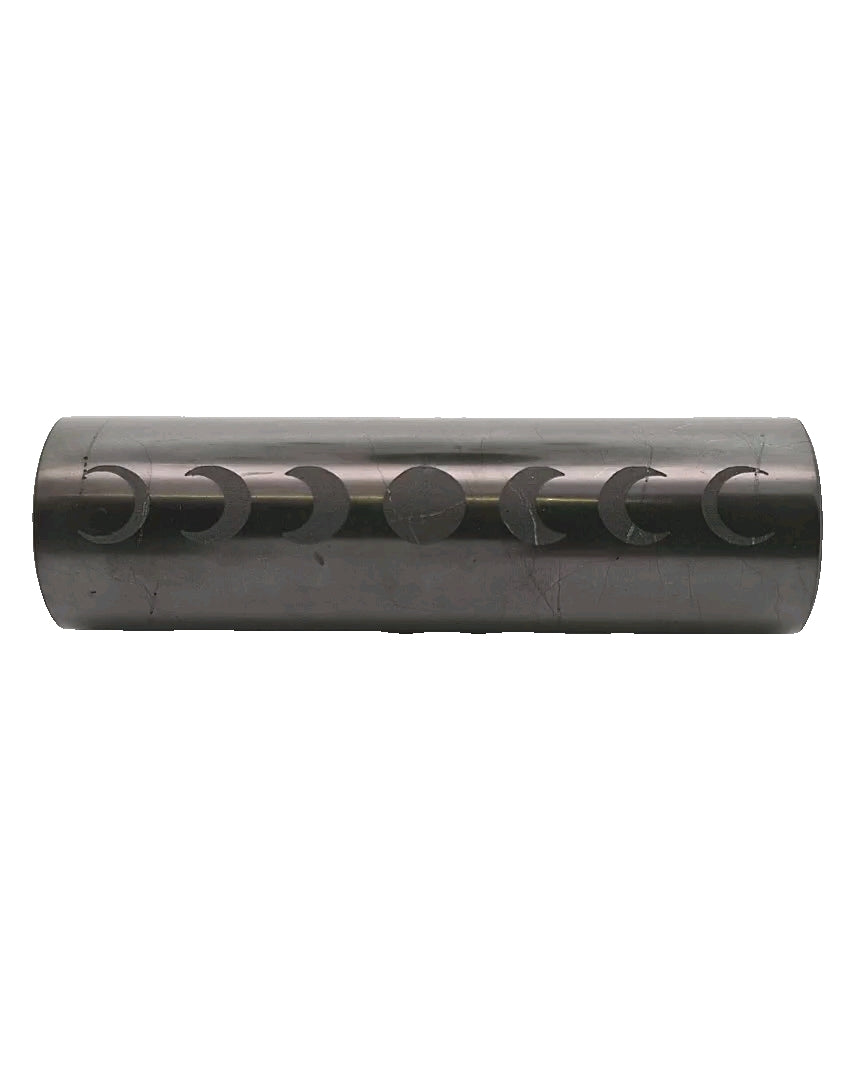 Shungite Pillar with Moon Phases
