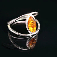 Amber, Sterling Silver Ring