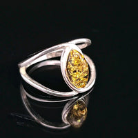 Amber, Sterling Silver Ring