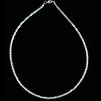 Moonstone, Rainbow 3mm Faceted Necklace