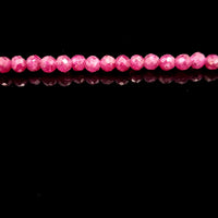 Ruby 3mm Faceted Necklace