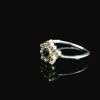 Amethyst Faceted Sterling Silver Ring