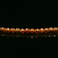 Hessonite Garnet 2mm- Silver Plated