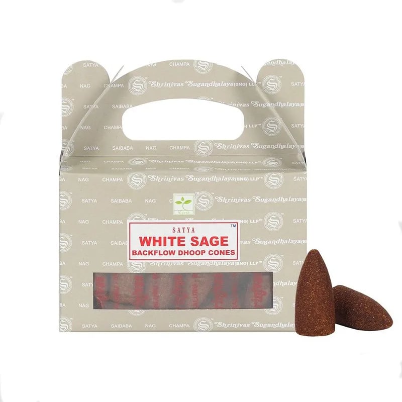 Backflow Incense Cones - White Sage -75g