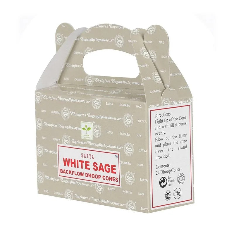 Backflow Incense Cones - White Sage -75g