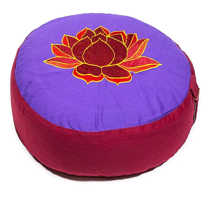 Meditation Cushion - Lotus - Violet/Red