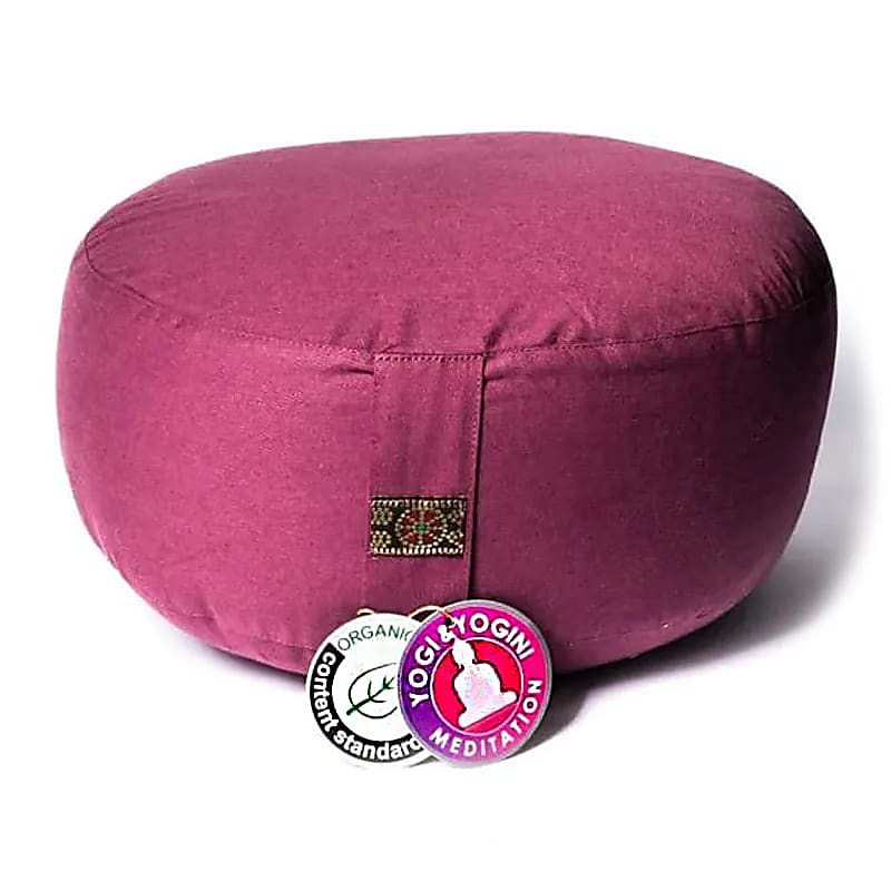 Meditation Cushion - Light Aubergine Organic Cotton