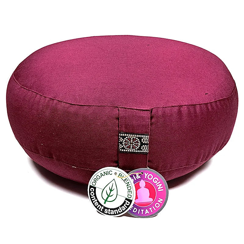Meditation Cushion - Aubergine Lower Model - Organic Cotton