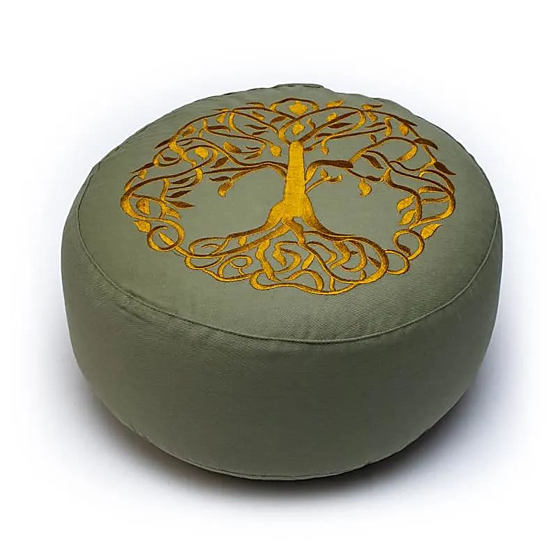 Meditation Cushion - Tree Of Life - Organic Cotton
