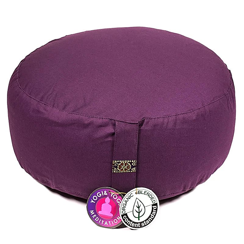 Meditation Cushion - Deep Purple - Organic Cotton