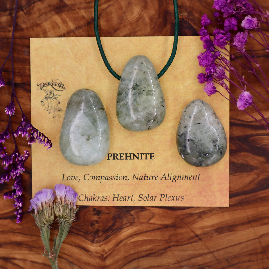 Prehnite Tumblestone Pendant